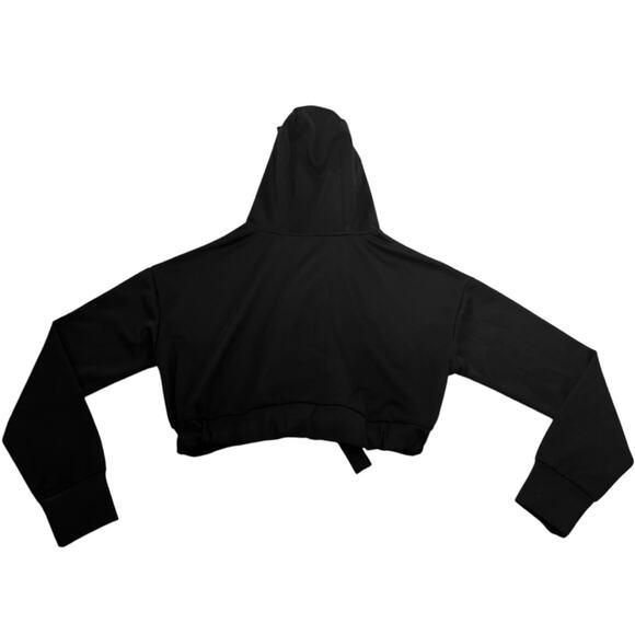 Squat Wolf NWOT DO-KNOT HOODIE ONYX Black Size Small Full Zip Cropped Hoodie - Picture 9 of 12